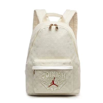 Jordan Heritage Chenille Monogram Backpack (Sail White/Gym Red)