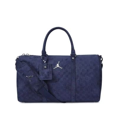 Jordan Suede Monogram Duffel Bag (Midnight Navy)